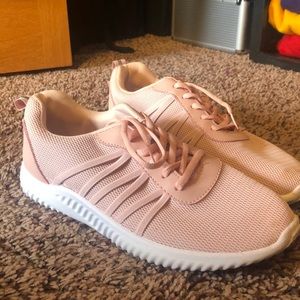 Pink tennis shoes